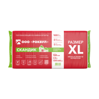 Теплоизоляция ROCKWOOL  / РОКВУЛ Лайт Баттс СКАНДИК 1200*600*100 4,32 кв.м.