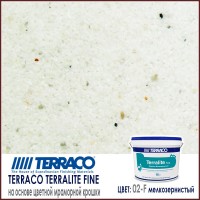 Terralite Fine 02-F/Терралит Мелкозернистый 02-F декоративная штукатурка на основе мраморной крошки 15 кг/ведро