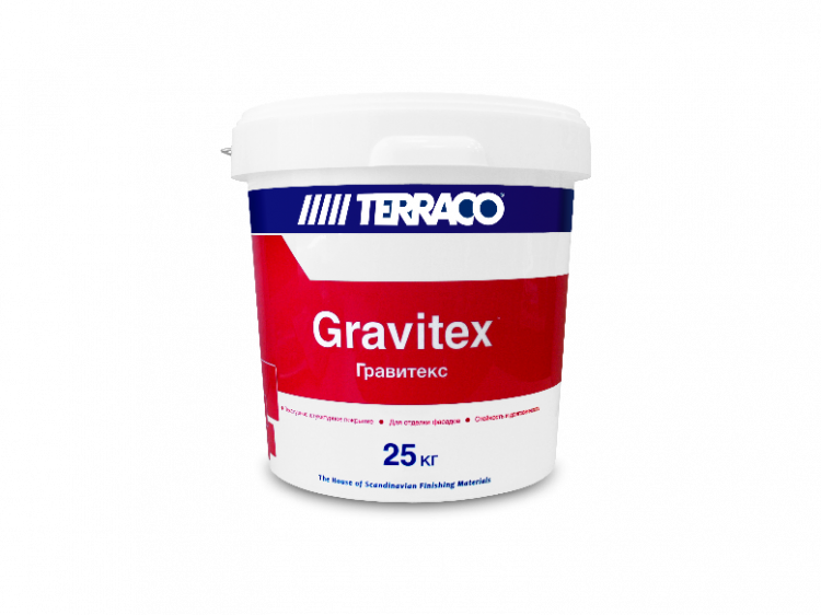 Gravitex Fine/Гравитекс  Мелкозернистый декоративная акриловая штукатурка  с мелкой текстурой  (шагрень) 25 кг/ведро