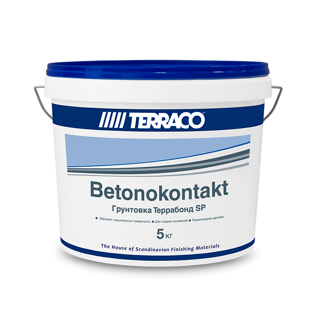 Terrabond SP/Террабонд SP адгезионная грунтовка бетоноконтакт для слабо впитывающих оснований 5/12/20 кг/ведро