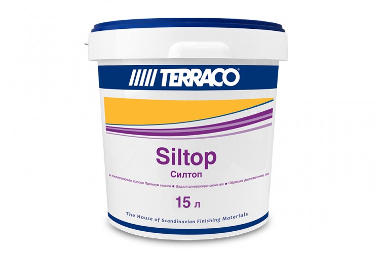Siltop/Силтоп высококачественная силиконовая краска фасадная 15 л/ведро