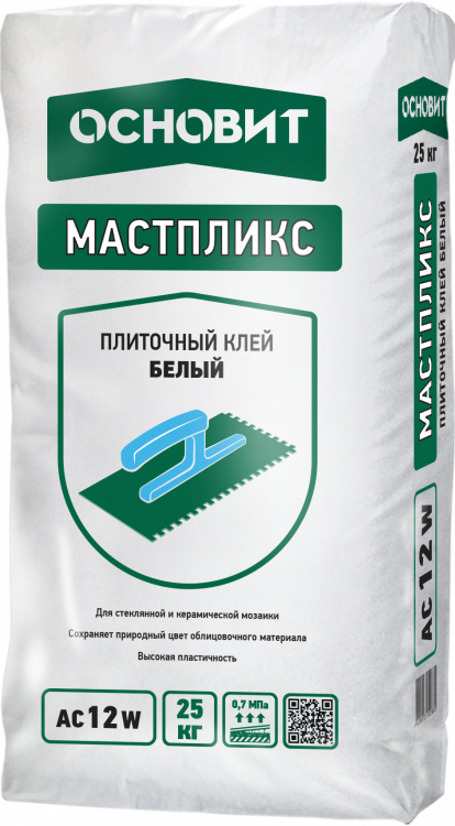 Мастпликс AC12 W белый плиточный клей Основит Мастпликс AC12 W белый плиточный клей Основит