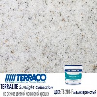 Terralite Fine Sunlight TS-201-F/Терралит Мелкозернистый TS-201-F декоративная штукатурка на основе мраморной крошки 15 кг/ведро	