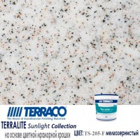 Terralite Fine Sunlight TS-205-F/Терралит Мелкозернистый TS-205-F декоративная штукатурка на основе мраморной крошки 15 кг/ведро