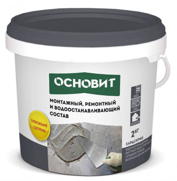 Хардскрин RC10 R (RC5) Быстрый монтажный и ремонтный состав Основит Хардскрин RC10 R (RC5) Быстрый монтажный и ремонтный состав Основит