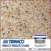 Terralite Coarse 114-C/Терралит Крупнозернистый 114-С декоративная штукатурка на основе мраморной крошки 15 кг/ведро