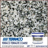 Terralite Coarse 721-C/Терралит Крупнозернистый 721-С декоративная штукатурка на основе мраморной крошки 15 кг/ведро